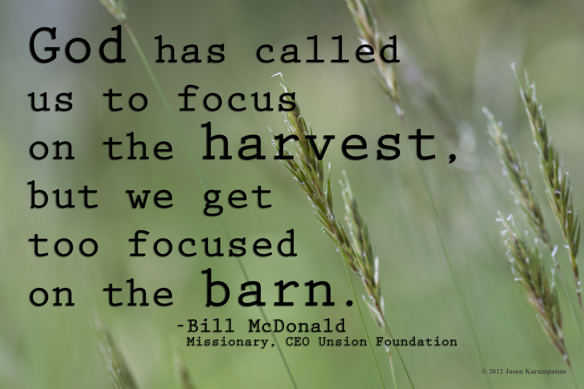 Focus on the Harvest