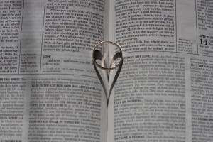 love bible ring shadow